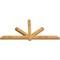Ekena Millwork Kennewick Rough Sawn Timber Gable Bracket, Western Red Cedar, 84"W x 38"H x 4"D x 4"F, 11/12 Pitch GBW084X38X0404KEN00RWR - alternate 4